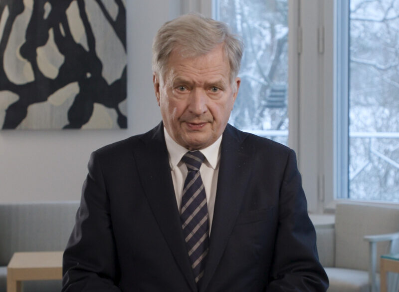 Valokuva tasavallan presidentti Sauli Niinistöstä.